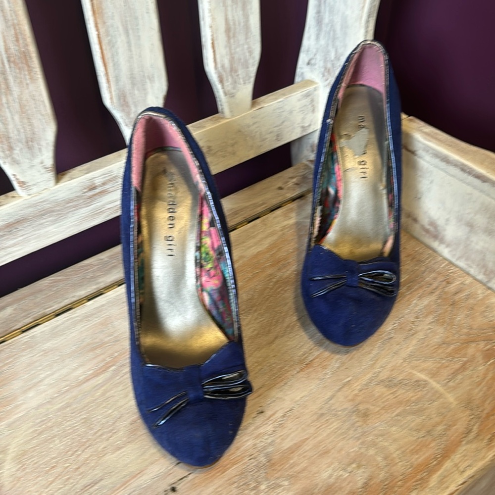 Blue Suede Platforms